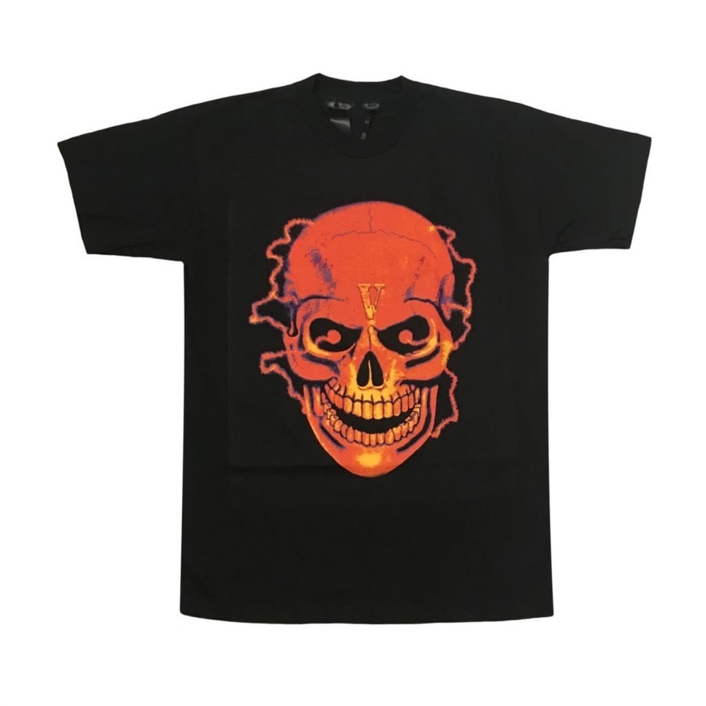 Vlone Flame Skull T-Shirt